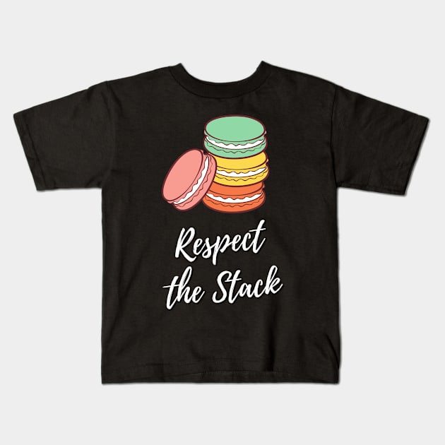 Respect the Stack - Pastel Macarons Kids T-Shirt by Meanwhile Prints